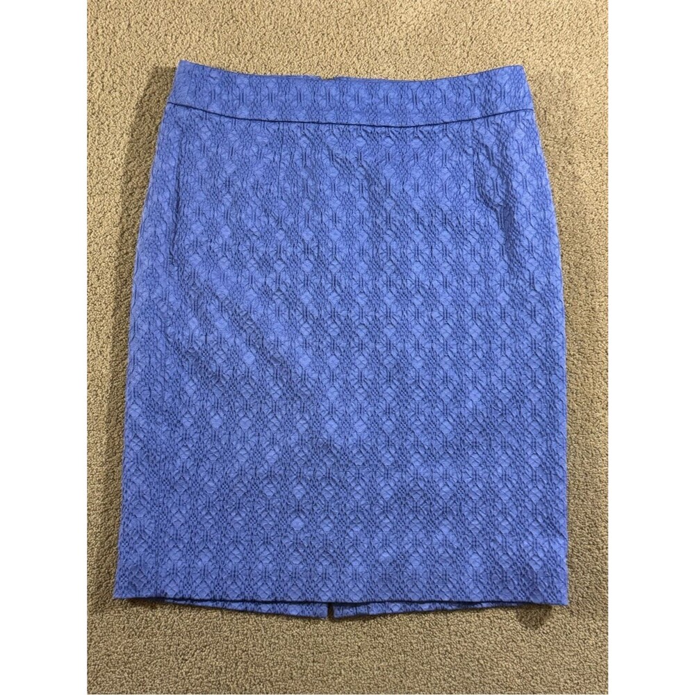 Banana Republic Purple Textured Pencil Midi Skirt Size 6